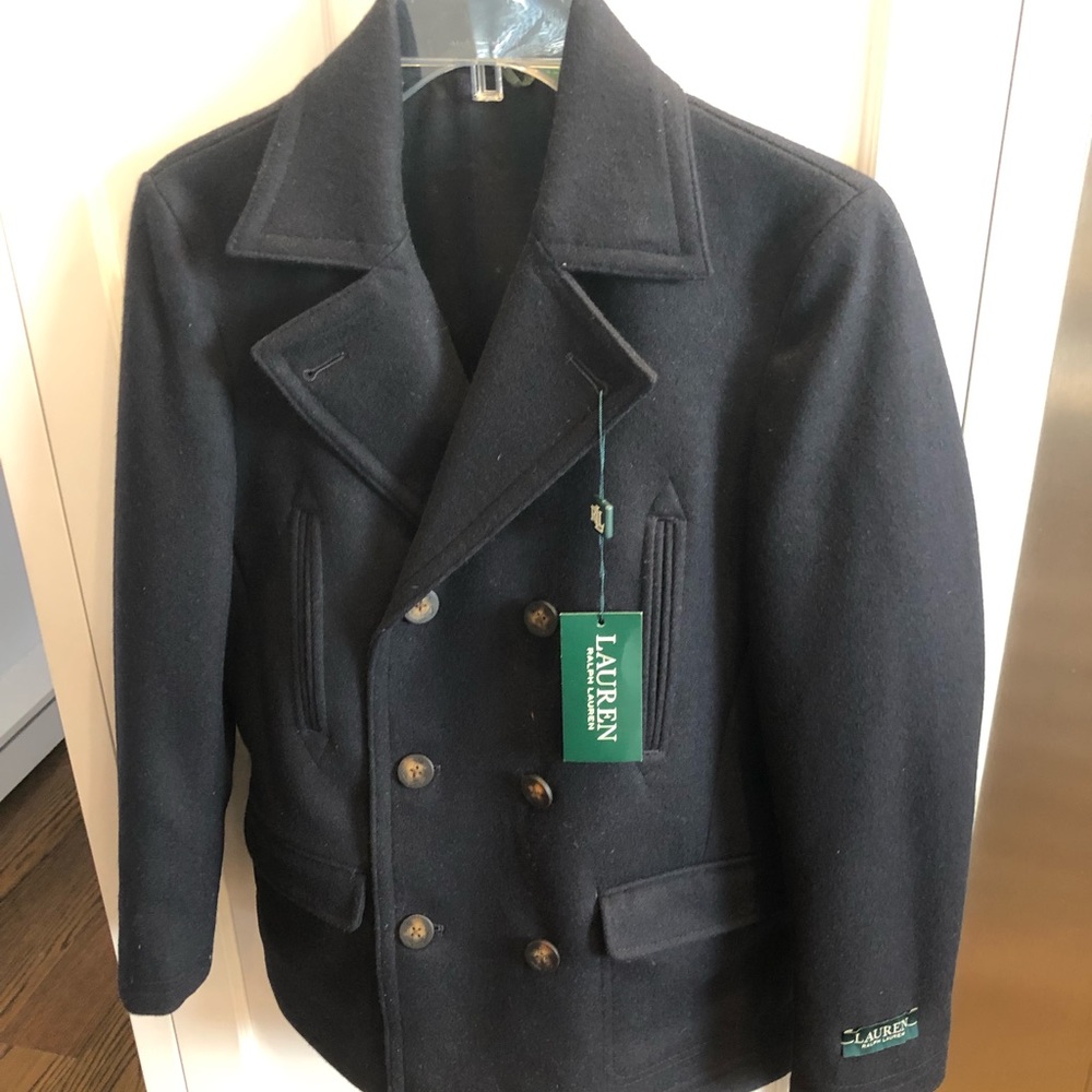 Boys Ralph Lauren New with tags navy pea coat 12r